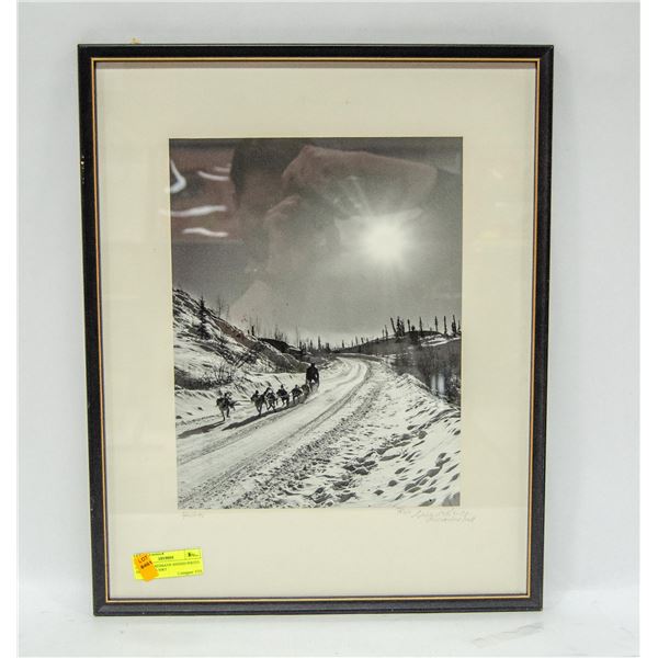 GERHARD REIMANN SIGNED PHOTO OF HUSKIES NWT