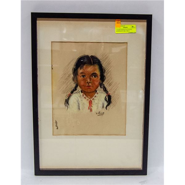V KEMP PORTRAIT OF YOUNG INDIGENOUS GIRL CIRCA