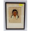 Image 1 : V KEMP PORTRAIT OF YOUNG INDIGENOUS GIRL CIRCA