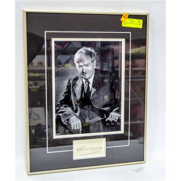 STEPHEN LEACOCK YOUSEF KARSH PHOTO SIGNED BY