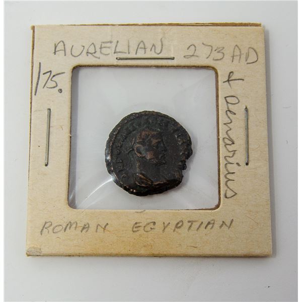 273AD AURELIAN ROMAN EGYPT DENARIUS BRONZE COIN