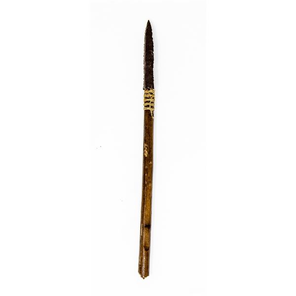 ANTIQUE CREE SPEAR HEAD MOUNTED ON SHAFT