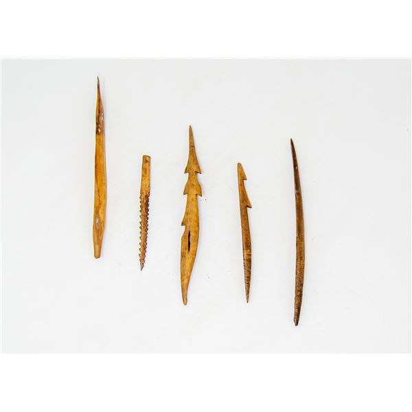 ANTIQUE INUIT BINE SPEAR HEADS