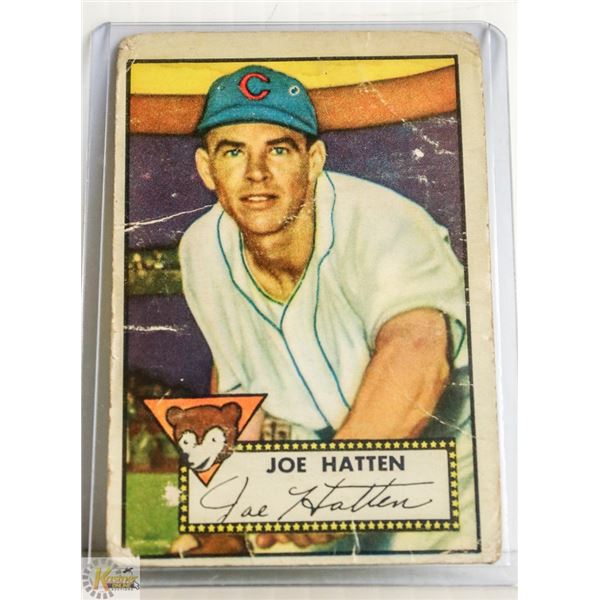 1952 TOPPS JOE HATTEN BASEBALL CARD
