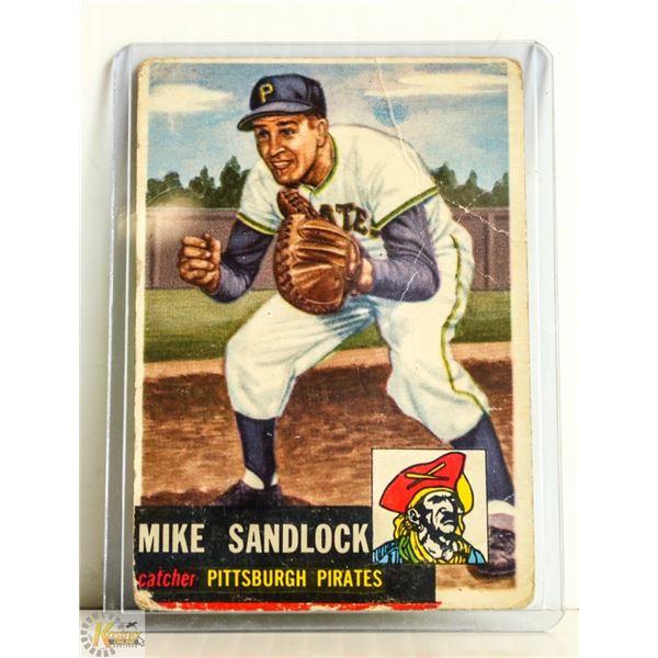 1953 TOPPS MIKE SANDLOCK BASEBALL CARD