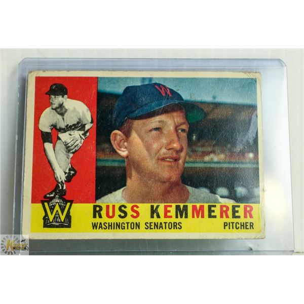 1960 TOPPS RUSS KEMMERER BASEBALL CARD