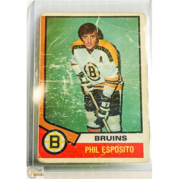 1974 OPC PHIL ESPOSITO HOCKEY CARD