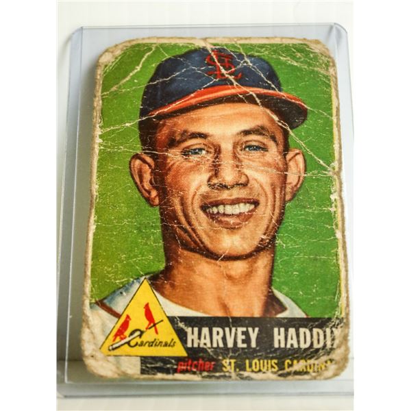 1953 TOPPS HARVEY HADDIX CARD