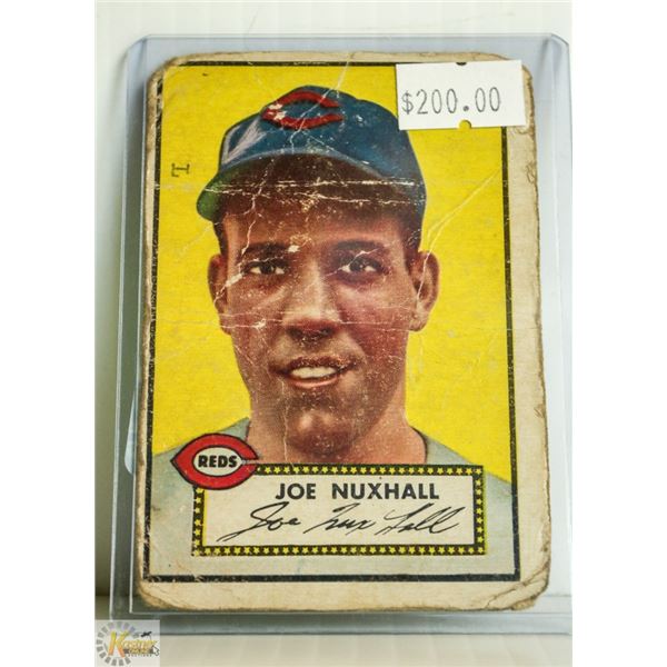 1952 TOPPS JOE NUXHALL BASEBALL CARD