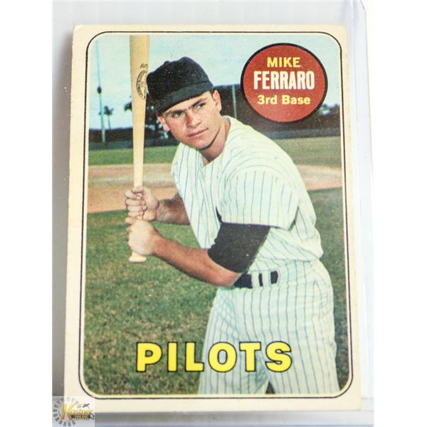 1969 TOPPS MIKE FERRARO BASEBALL CARD