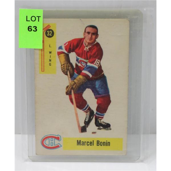 1958 PARKHURST HOCKEY CARD 32 MARCEL BONIN