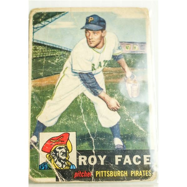 1953 TOPPS BASEBALL ROY FACE CARD