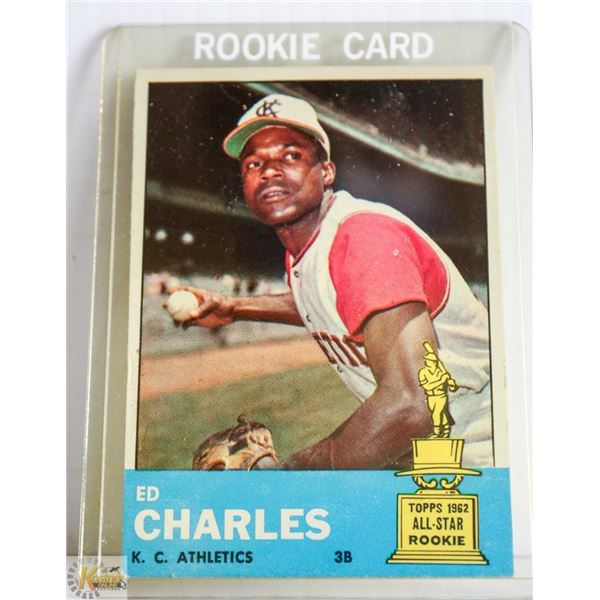 1963 TOPPS ED CHARLES ROOKIE CARD