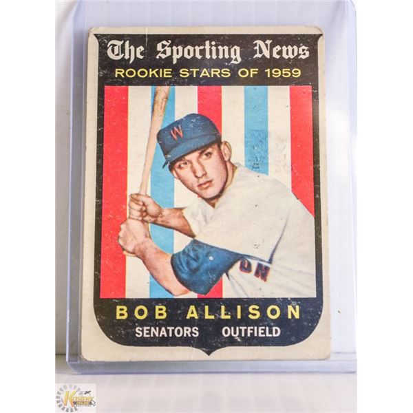 1959 TOPPS BOB ALLISON ROOKIE CARD