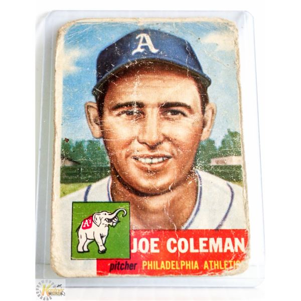 1953 TOPPS JOE COLEMAN BASEBALL CARD 279