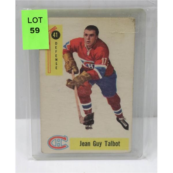 1958 PARKHURST HOCKEY CARD 41 JEAN GUY TALBOT