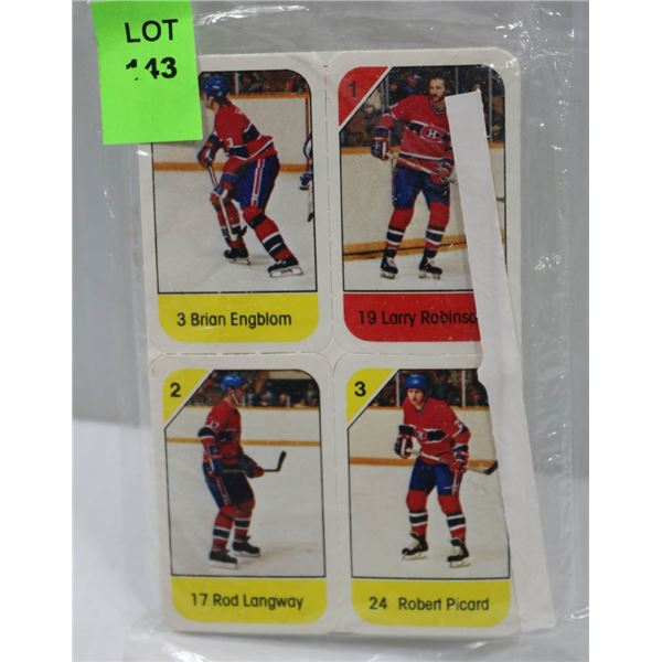 LOT OF 1980S SEALED MINI HOCKEY CARD PREMIUMS