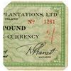 Image 1 : Fanning Island Plantations, Ltd.. ca. 1944-1945 Issue Banknote.