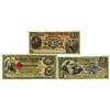 Image 1 : Compa_ia de Cr_dito de Puerto Plata & Banco Nacional de Santo Domingo. ND (1880-1889). Lot of 3 Issu