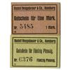 Image 1 : Rudolf Neugebauer & Co. (Hamburg). ND (ca. 1920s). Lot of 2 Issued Notes.