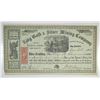 Image 1 : King Gold & Silver Mining Co. 1863 I/U Stock Certificate