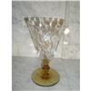 Image 1 : ANTIQUE STEMWARE  AMBER BASE SWIRL BODY #1673202