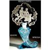 Image 1 : CZECH AQUA GLASS ROCOCO COUPLE PERFUME BOTTLE #1673335