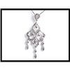 Image 1 : White gold dangling diamond pendant. #1673441