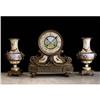 Image 1 : Louis XVI Mantle Clock and Garniture Set #1673465