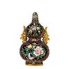 Image 1 : Chinese Cloisonne Gourd Vase Flower Gilted Ears#1673661
