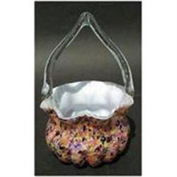 Vasa Murrhina Art Glass Basket #1673786