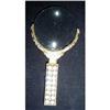 Image 1 : Antique Gilt and French Paste Magnifying Glass #1673919