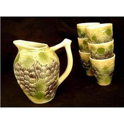 French Majolica Grape Juice Set #1674000