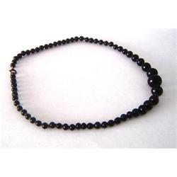 Antique French Jet Bead Necklace #1674040