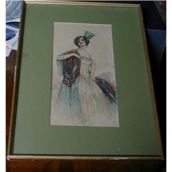 Lovely  Camps Litho Print Art Deco Woman #1674073