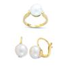 Image 1 : 14K Gold Ring and Earrings Set #1687180