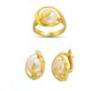 Image 1 : 14K Gold Ring and Earrings Set #1687231