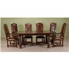 Image 1 : RENAISSANCE GOTHIC 8 PC DINING ROOM LEATHER SET#1687772