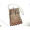 Image 1 : Deco Flapper Silver & Enamel Mesh Purse-Whiting#1700092