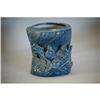 Image 1 : Chinese  blue  glazed  carved  porcelain  #1700113