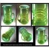 Image 1 : BEAUTIFUL HAND BLOWN GREEN OPALINE GLASS #1700193
