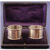 Image 1 : Boxed Pair ENGLISH STERLING SILVER NAPKIN RINGS#1700204