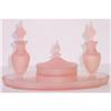 Image 1 : Tiffin Pink Satin Glass Milady 7 Pc. Vanity Set#1700210