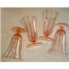 Image 1 : Pink Depression Glass Footed Tumbler Set (4) #1700212