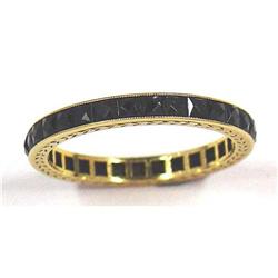 Vintage French cut Black Onyx Band #1700658