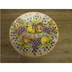 ITALIAN MAJOLICA UMBRIA PLATE "ACETO DI VINO" #1714846