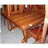 Image 1 : 1930s French Oak Art Deco Dining Table #1774323