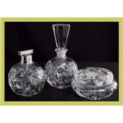 French Art Deco Vanity Set Crystal #1774328