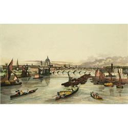 Etching Topographical/Maps Blackfriars Bridge &#1774556