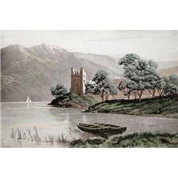 Etching Topographical/Maps Urquhart Castle, #1774563